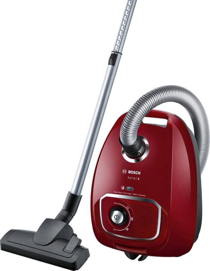 Bosch BGLS4X201 Serie 4 Stofzuiger met zak Rood