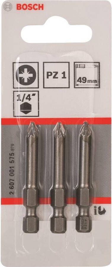 Bosch Pozidriv-bit Extra-hard Pz1 X 49mm (3 St.)