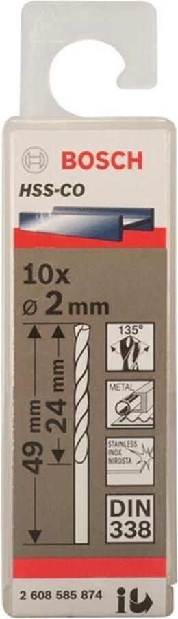 Bosch Metaalboren HSS-Co Standard 2 x 24 x 49 mm