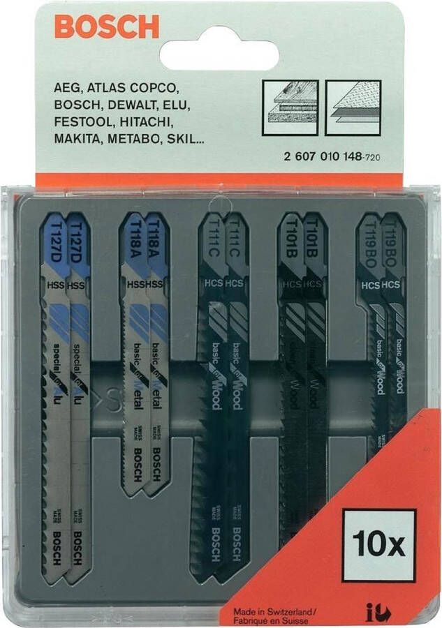 Bosch Accessories Bosch Decoupeerzaag Assortiment 10 stuks