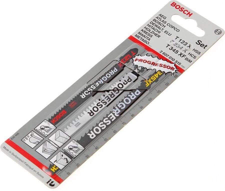 Bosch Professional Bosch decoupeerzaagblad Progressor T123XF T234X T345XF 3 stuks