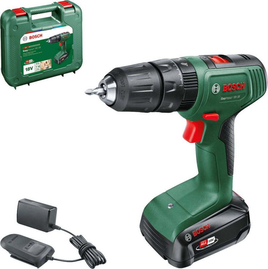 Bosch EasyImpact 18V-38 Accuklopboorschroevendraaier Met 18 V accu (2.0 Ah) en lader