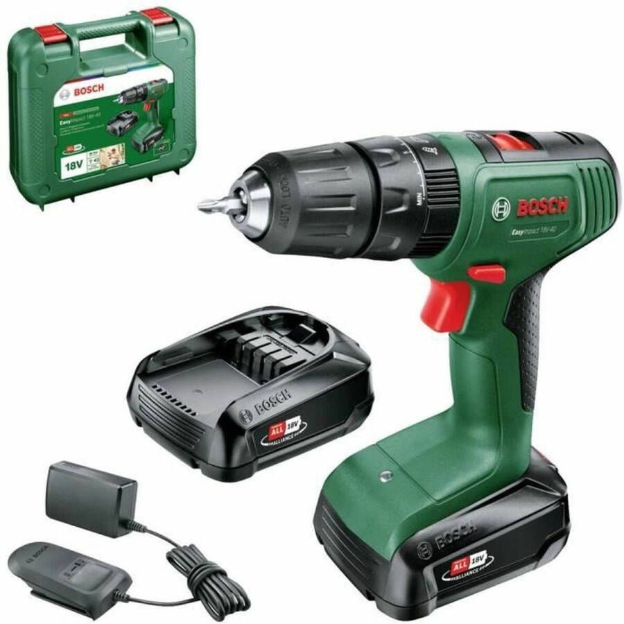 Bosch EasyImpact 18V-40 Accuklopboorschroevendraaier Met 2x 18V accu en lader