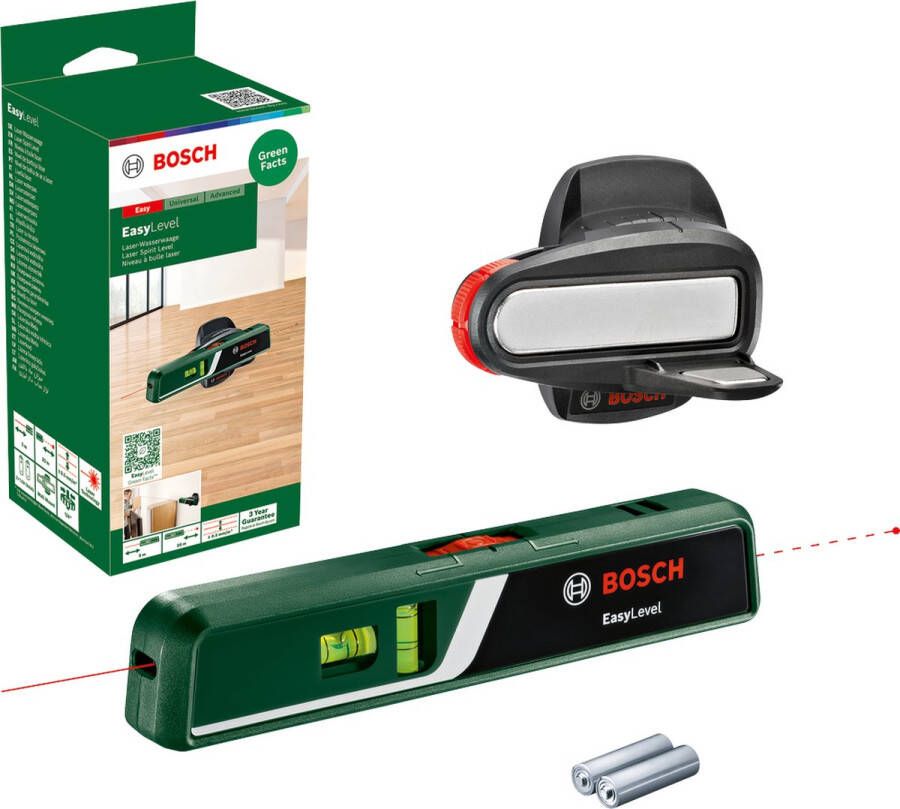 Bosch EasyLevel Lijnlaser Inclusief Wandhouder en Batterijen