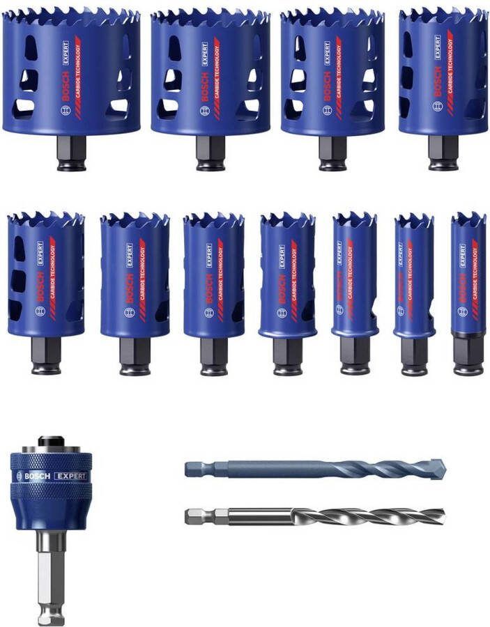 Bosch Accessories EXPERT Tough 2608900448 Gatenzaagset 14-delig 20 mm 22 mm 25 mm 32 mm 35 mm 40 mm 44 mm 51 mm
