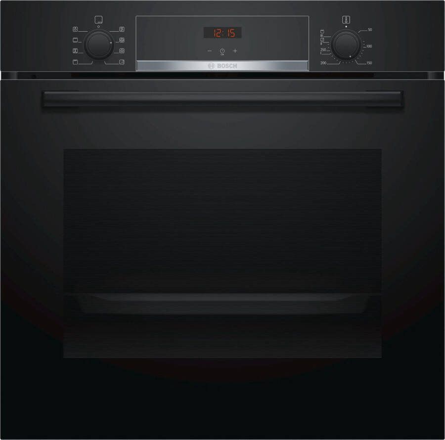 Bosch HBA553BA0 Ingebouwde elektrische oven Geforceerde lucht 3D + 71L Reiniging Ecoclean A Zwart
