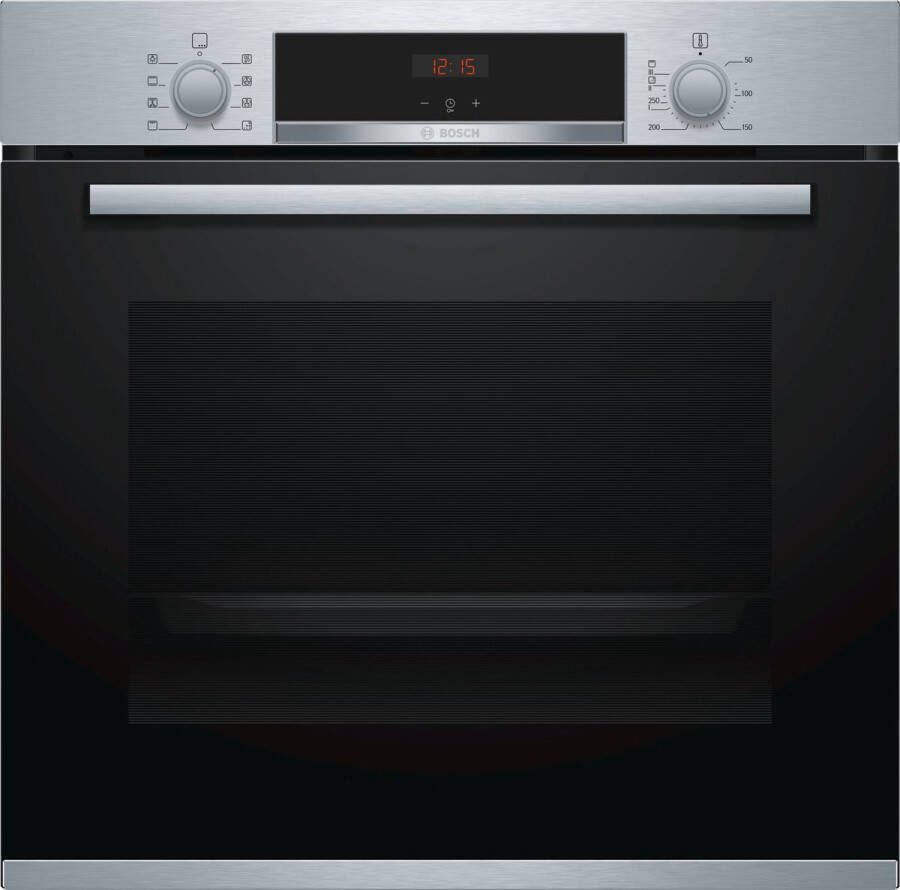 Bosch HBA553BR0 Ingebouwde elektrische oven 3D + geforceerde lucht 71L Ecoclean-reiniging A Roestvrij staal