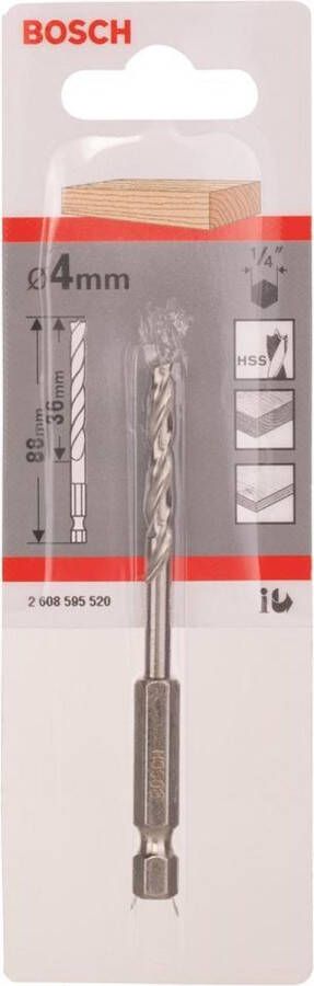 Bosch houtboor zeskant 4 mm