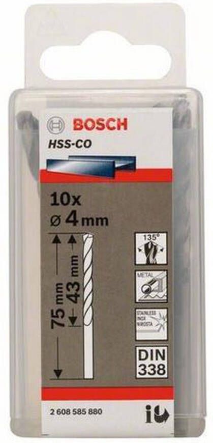 Bosch Metaalboren HSS-Co Standard 4 x 43 x 75 mm