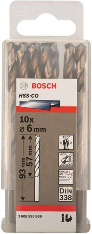 Bosch Metaalboren HSS-Co Standard 6 x 57 x 93 mm