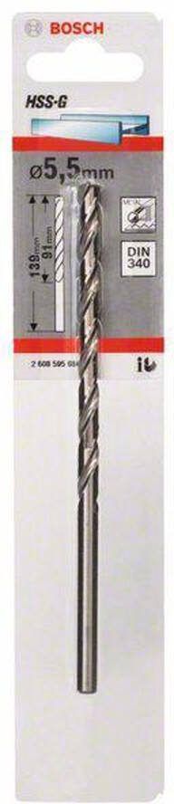 Bosch Metaalboren HSS-G DIN 340 5 x 91 x 139 mm