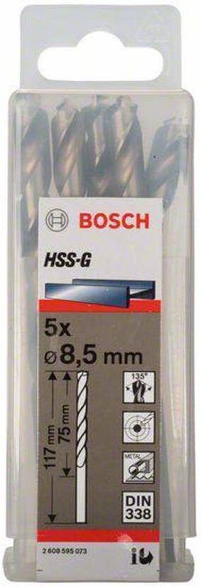 Bosch Metaalboren HSS-G Standard 8 5 x 75 x 117 mm