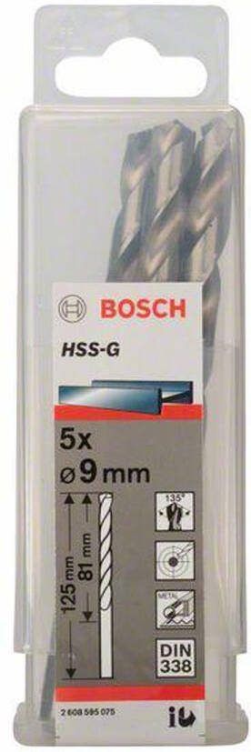 Bosch Metaalboren HSS-G Standard 9 x 81 x 125 mm