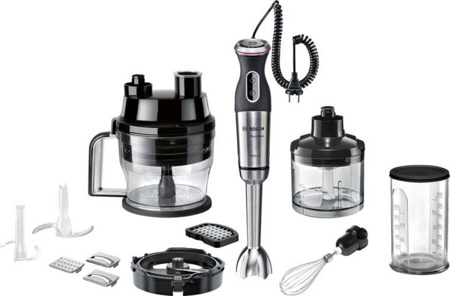 Bosch MS8CM61X1 blender 1 25 l Staafmixer 1000 W Zwart Roestvrijstaal