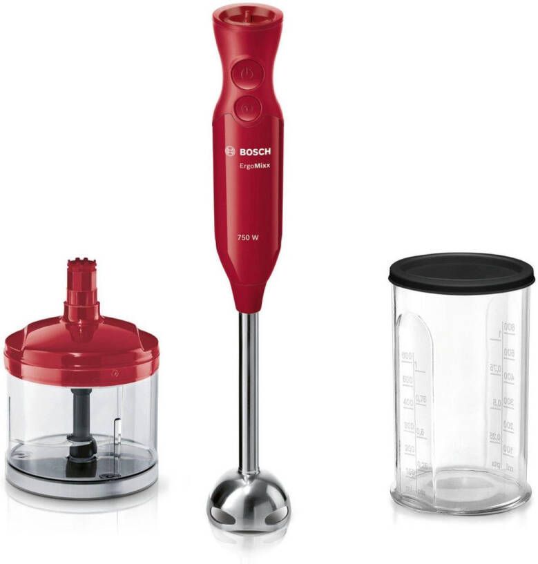 Bosch MSM67120R blender Staafmixer Rood Roestvrijstaal 750 W