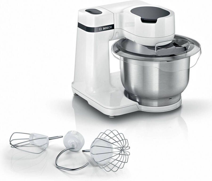 BOSCH Keukenmachine MUMS2EW00 MUM Serie 2 veelzijdig te gebruiken patisserieset edelstaal wit