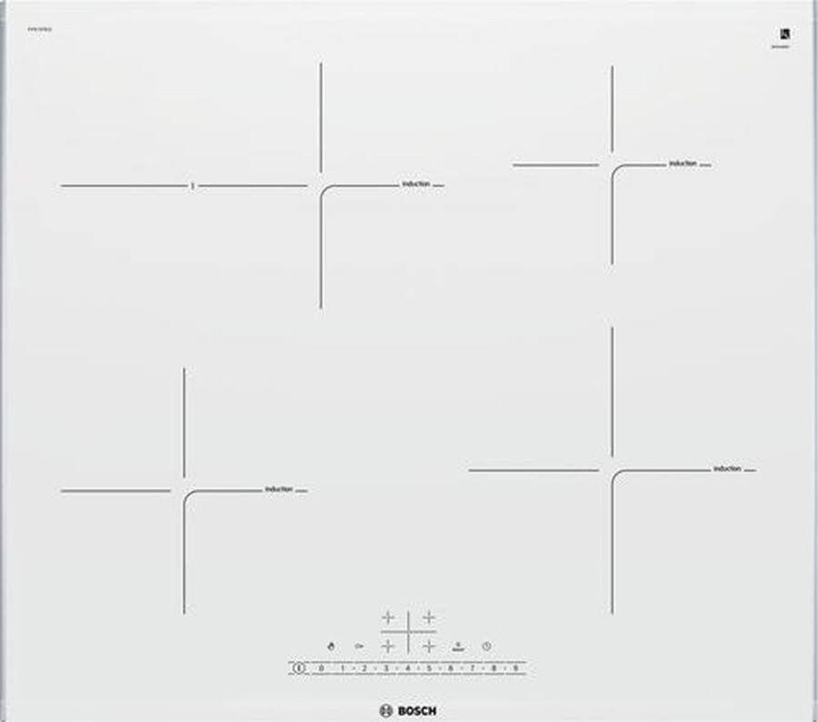 Bosch PIF672FB1E Ingebouwd Zone van inductiekookplaat Roestvrijstaal Wit kookplaat