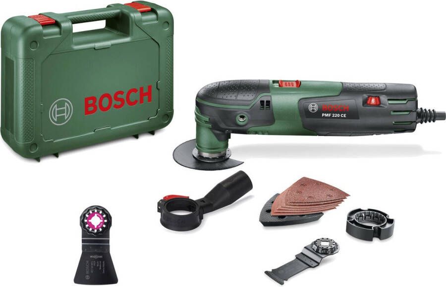 Bosch PMF 220 CE Multitool 220 Watt incl. kunststofkoffer en 5 opzetstukken