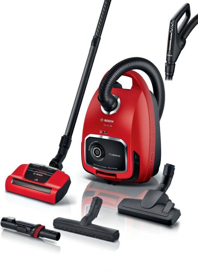 Bosch ProAnimal BGL6PET1 Serie 6 Stofzuiger met zak Rood