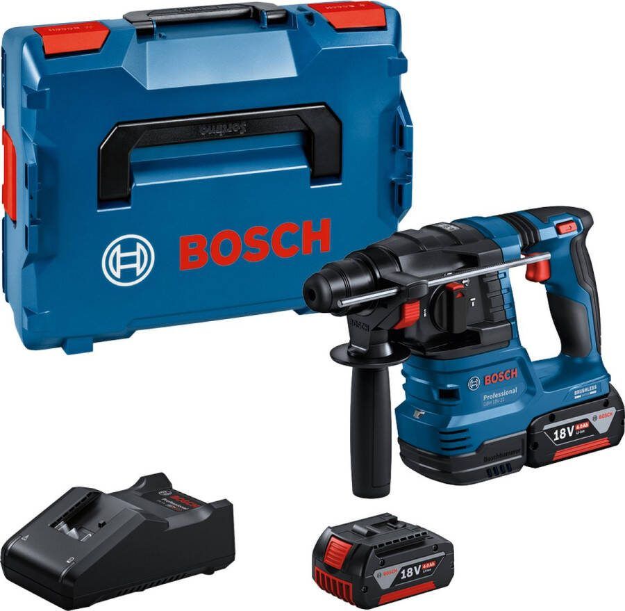 Bosch Professional 18 volt Bosch Professional Accuboorhamer GBH 18V-22 2x4 0Ah in L-BOXX 136
