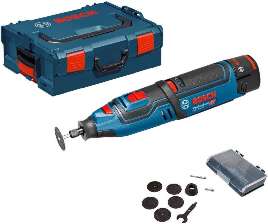 Bosch Professional GRO 12 V-LI Multitool Roterend Zonder accu en lader Met L-BOXX