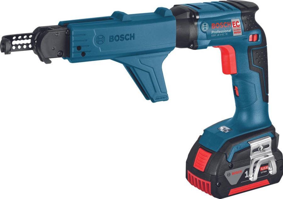 Bosch Professional GSR 18 V-EC TE Accu gipsschroefmachine 18 V Met MA 55 magazijnopzetstuk 2x 5 0 Ah accu's GAL 1880 CV snellader en L-BOXX