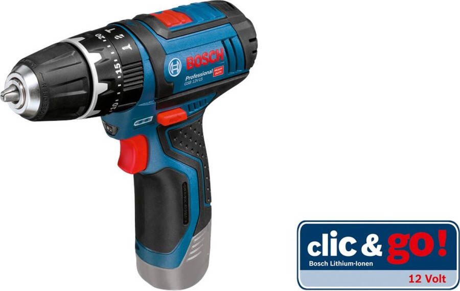 Bosch Professional GSB 12-2-LI Accu klopboormachine 12 V Met L-BOXX (Exclusief accu en oplader)