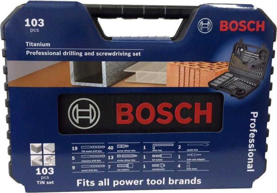 Bosch Professional boren- en bitset 103-delige accessoireset