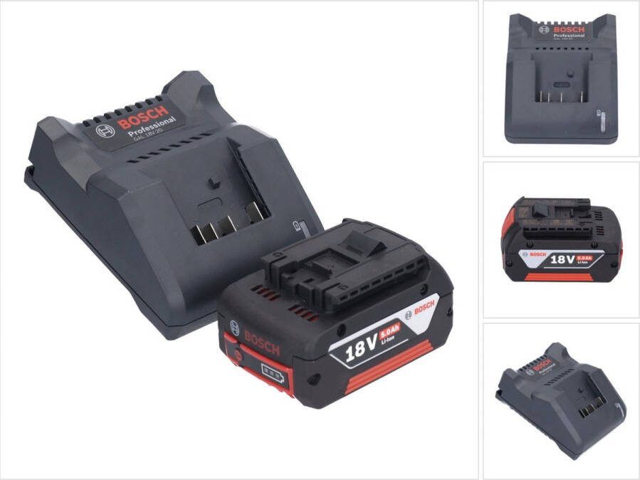 Bosch Professional Bosch GAL 18V-20 acculader 10.8 18 V 2 A ( 2607226281 ) + 1x GBA 18 V 5.0 Ah accu ( 2607337069 )