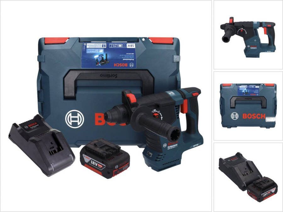 Bosch Professional Bosch GBH 18V-24 C Professionele accu boorhamer 18 V 2 4 J Brushless SDS plus + 1x accu 5 0 Ah + lader + L-BOXX
