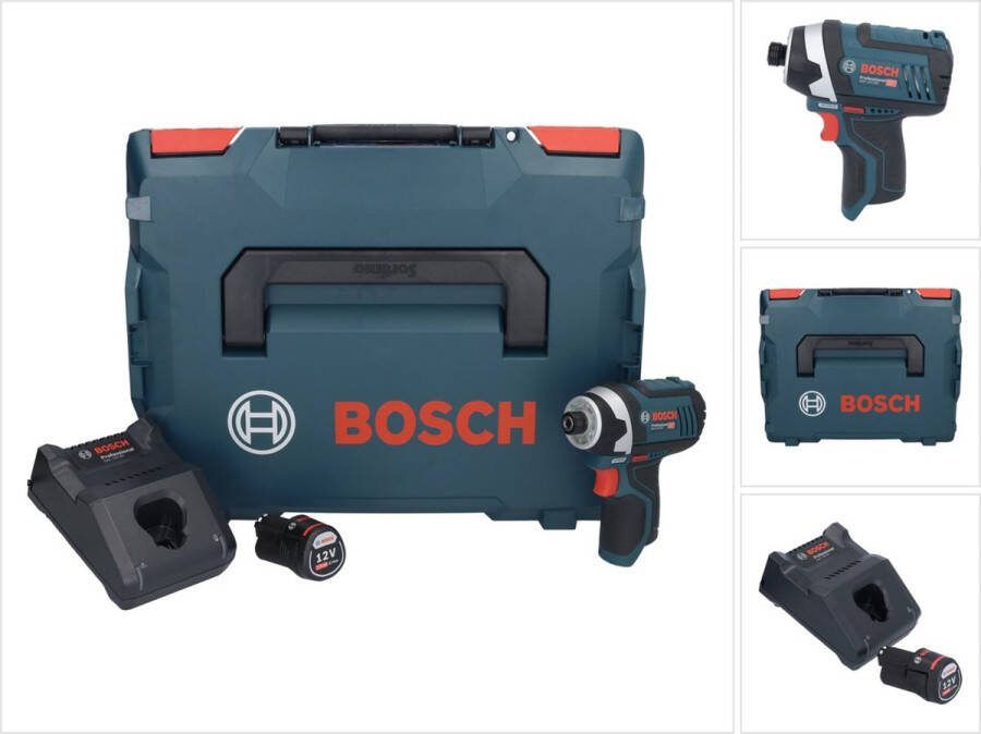 Bosch Professional Bosch GDR 12V-105 Professionele accu-slagmoersleutel 12 V 105 Nm 1 4 + 1x oplaadbare accu 2.0 Ah + lader + L-Boxx