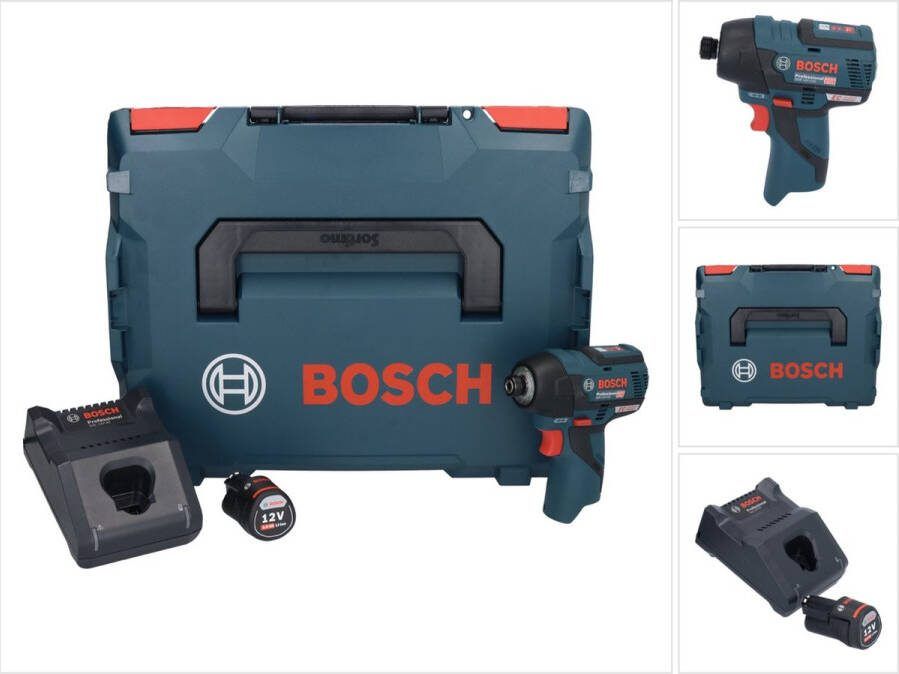 Bosch Professional Bosch GDR 12V-110 Professionele accu-slagmoersleutel 12 V 110 Nm 1 4 borstelloos + 1x oplaadbare accu 3.0 Ah + lader + L-Boxx