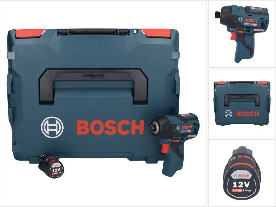 Bosch Professional Bosch GDR 12V-110 Professionele accu-slagmoersleutel 12 V 110 Nm 1 4 borstelloos + 1x oplaadbare accu 3.0 Ah + L-Boxx zonder oplader