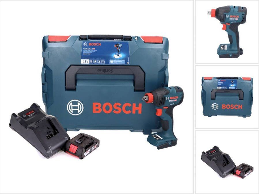 Bosch Professional Bosch GDX 18V-210 C Professionele accu-slagmoersleutel 18 V 210 Nm borstelloos + 1x oplaadbare accu 2.0 Ah + lader + aansluitmodule + L-Boxx