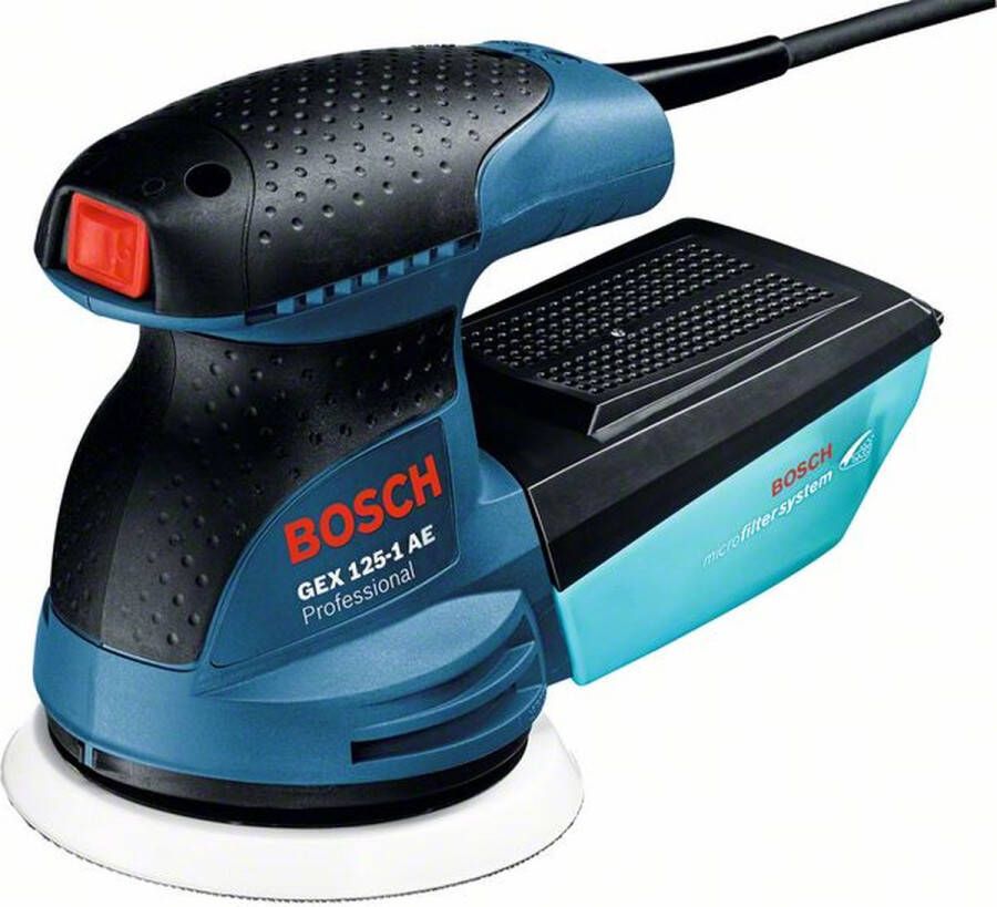 Bosch Professional Bosch GEX 125-1 AE Professionele excentrische schuurmachine 250 watt 125 mm ( 0601387504 ) + koffer