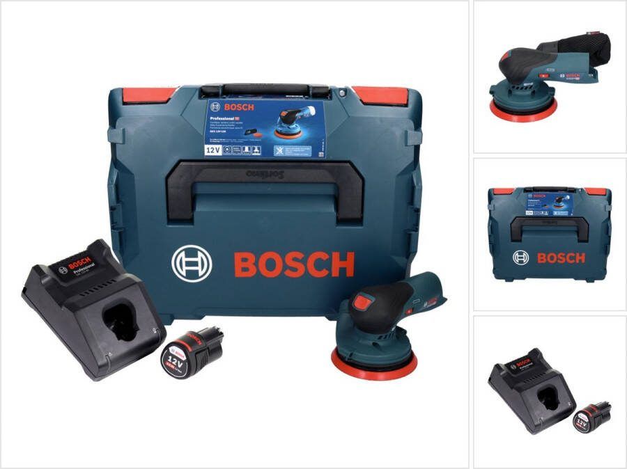 Bosch Professional Bosch GEX 12V-125 Professionele snoerloze excenterschuurmachine 12 V 125 mm borstelloos + 1x accu 3.0 Ah + lader + L-Boxx