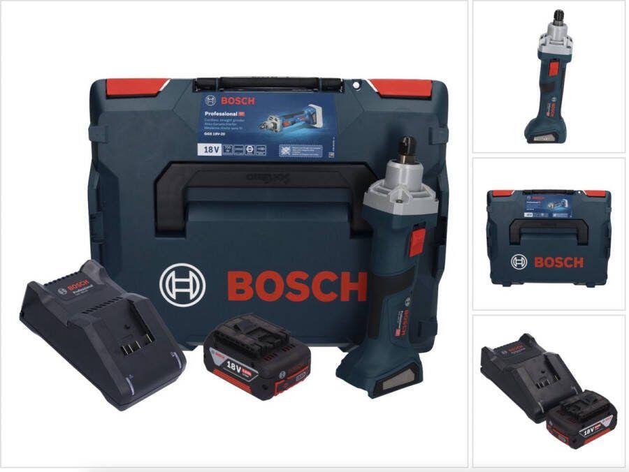 Bosch Professional Bosch GGS 18V-20 rechte accuslijpmachine 18 V borstelloos + 1x accu 5.0 Ah + lader + L-BOXX