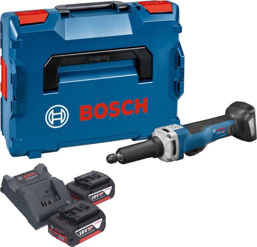 Bosch Professional Bosch GGS 18V-23 PLC Professionele rechte accuslijpmachine 18 V borstelloos + 2x accu 5.0 Ah + lader + L-Boxx
