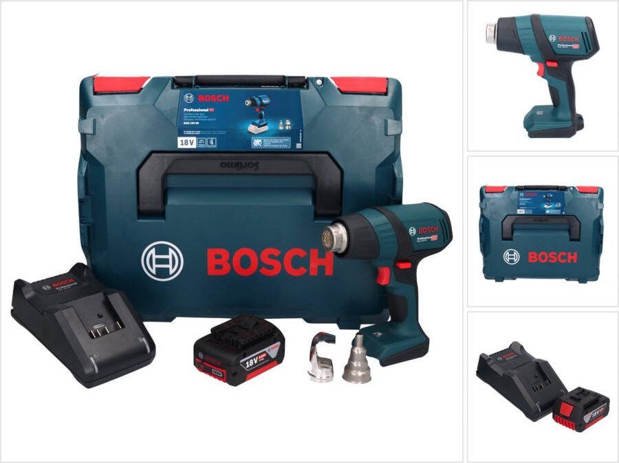 Bosch Professional Bosch GHG 18V-50 Professionele snoerloze heteluchtblazer 18 V 300° C 500° C + 1x accu 5.0 Ah + lader + L-Boxx