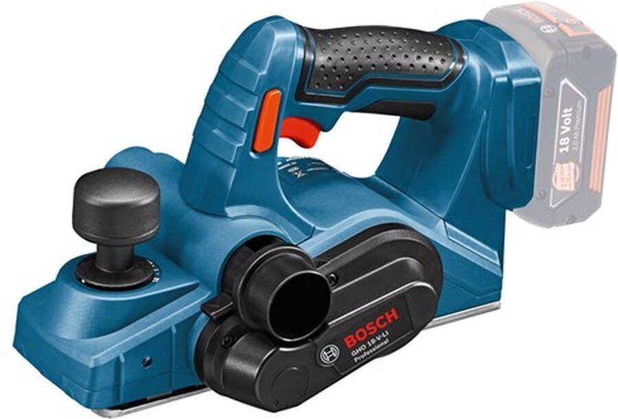 Bosch Professional Rabot sans fil GHO 18V-LI (Chargeur et batterie Li-Ion non livrée)
