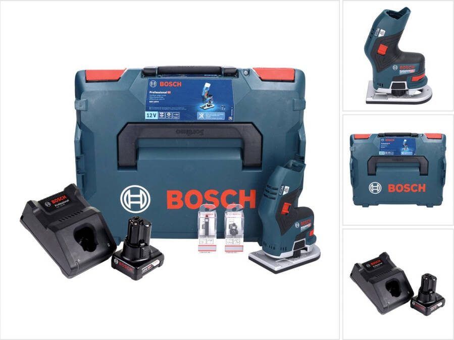 Bosch Professional Bosch GKF 12V-8 professionele accukantenfrees 12V + 1x accu 6.0 Ah + lader + L-Boxx