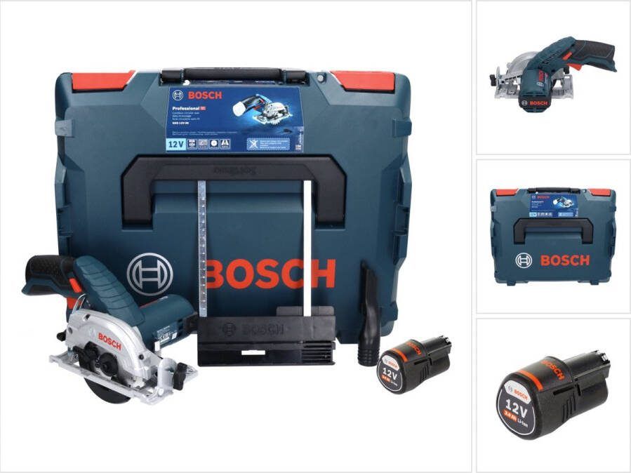 Bosch Professional Bosch GKS 12V-26 Professionele accu cirkelzaag 12 V 85 mm + 1x accu 3.0 Ah + L-Boxx zonder oplader