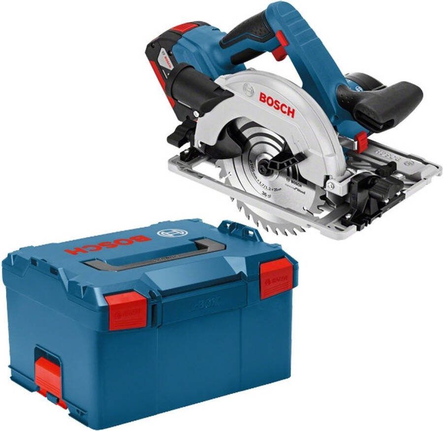 Bosch Professional Bosch GKS 18V-57 G 18V Li-Ion accu cirkelzaag set (2x 4 0Ah accu) in L-Boxx 165mm
