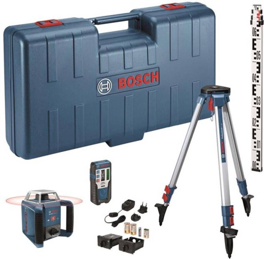 Bosch Professional Bosch GRL 400 H rotatie laser + LR 1 ontvanger in koffer + GR 2400 meetlat + BT 152 statief