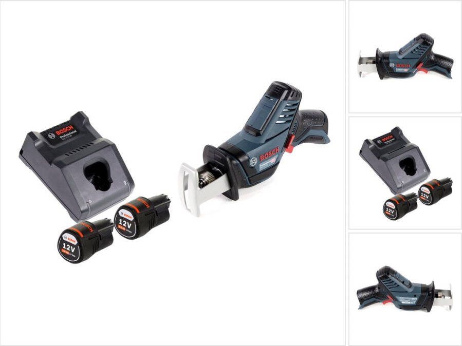 Bosch Professional Bosch GSA 12V-14 accu reciprozaag 12 V + 2x accu 2.0 Ah + lader