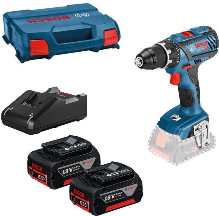 Bosch Professional Bosch GSB 18V-28 18V Li-Ion accu klopboor- schroefmachine set (2x 3.0Ah accu) in koffer