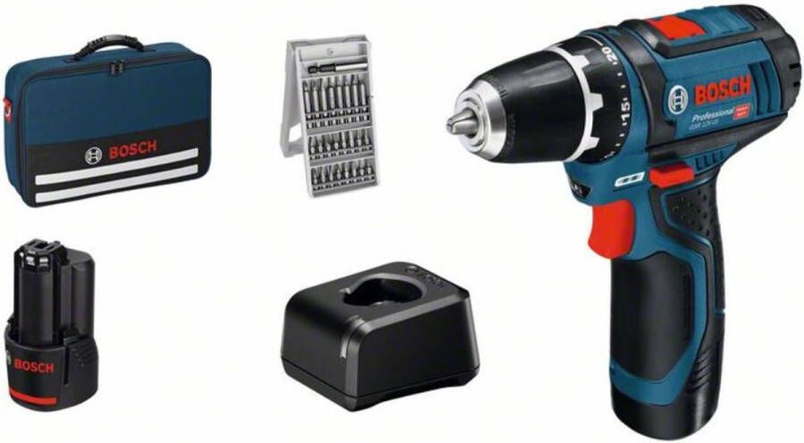 Bosch Professional Bosch GSR 12V-15 Cordless Drill Driver Complete Set