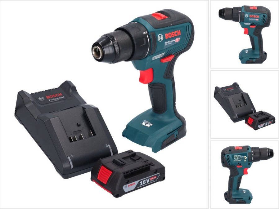 Bosch Professional Bosch GSR 18V-55 Professionele accuboormachine 18 V 55 Nm borstelloos + 1x oplaadbare accu 2.0 Ah + lader