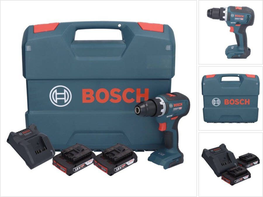 Bosch Professional Bosch GSR 18V-55 Professionele accuboormachine 18 V 55 Nm borstelloos + 2x accu 2.0 Ah + lader + L-koffer