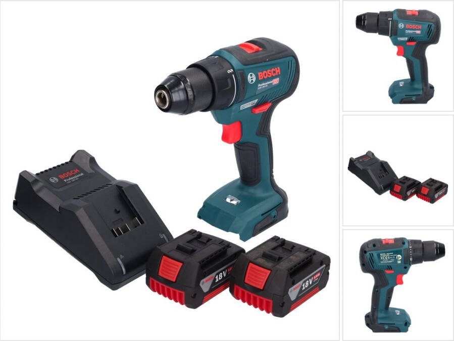 Bosch Professional Bosch GSR 18V-55 Professionele accuboormachine 18 V 55 Nm borstelloos + 2x oplaadbare accu 5.0 Ah + lader